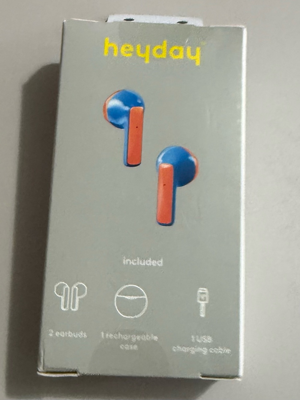 NEW Heyday Blue and Orange Wireless Earbuds